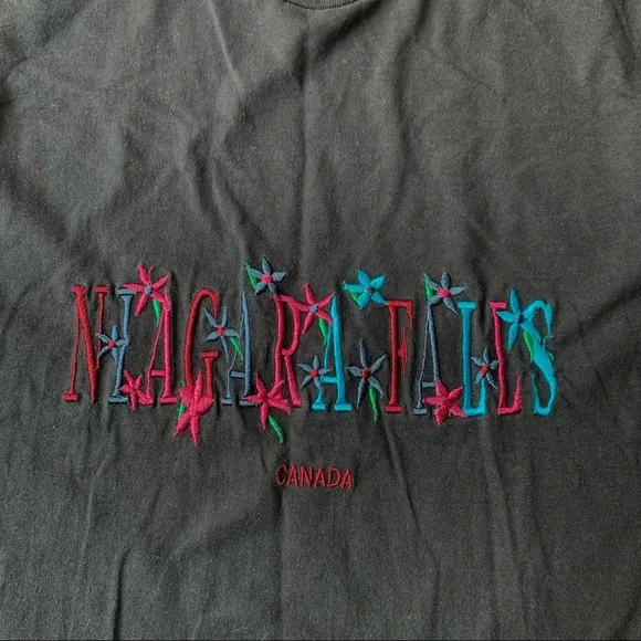 Vintage 90s y2k niagra falls black t-shirt size XL - Picture 6 of 6